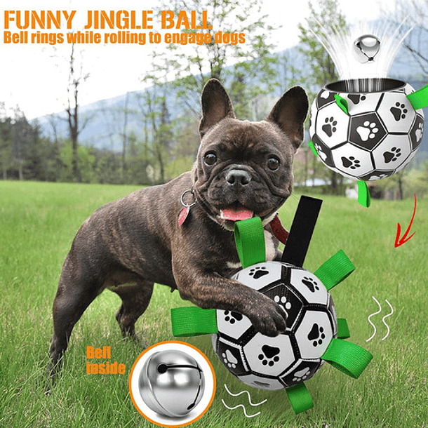 Pelota Para Perro Con Agarre Juguete Perro Pelota Perro 15cm Color Blanco 6