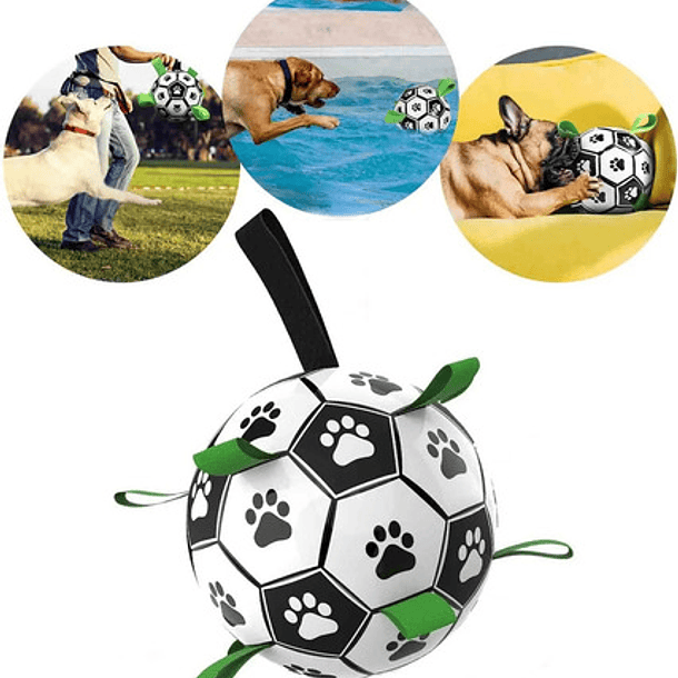 Pelota Para Perro Con Agarre Juguete Perro Pelota Perro 15cm Color Blanco 8