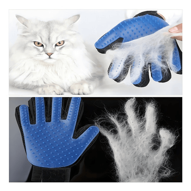 Guante Cepillo Quita Pelos Mascotas Perro Gato Color Derecho 10