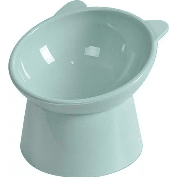 Cuenco Para Mascotas Inclinado Elevado Para Gatos Perros Wuf Color Verde 1