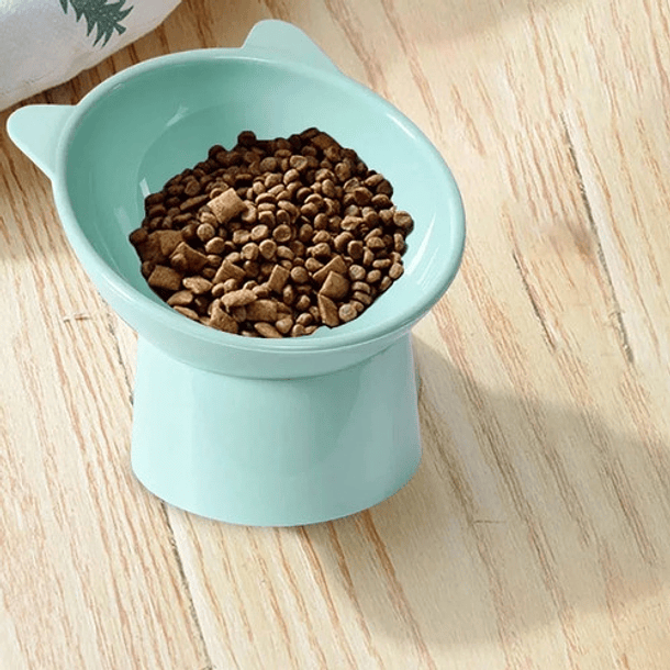 Cuenco Para Mascotas Inclinado Elevado Para Gatos Perros Wuf Color Verde 4
