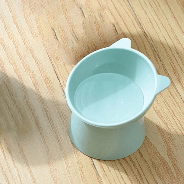 Cuenco Para Mascotas Inclinado Elevado Para Gatos Perros Wuf Color Verde 5