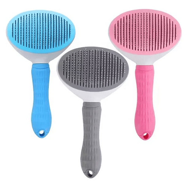 Cepillo Para Perros Y Gatos, Expulsador De Cabello Color Rosa 4