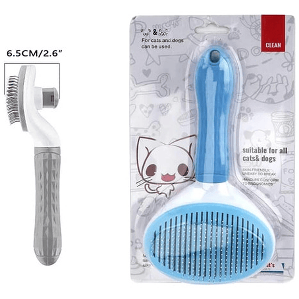 Cepillo Para Perros Y Gatos, Expulsador De Cabello Color Rosa 6
