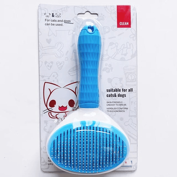 Cepillo Para Perros Y Gatos, Expulsador De Cabello Color Rosa 10