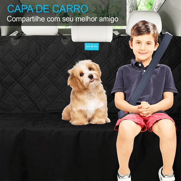 Funda Protectora Para Asiento Trasero De Coche Para Mascotas, Perros Y Gatos, Con 2 Guías 5