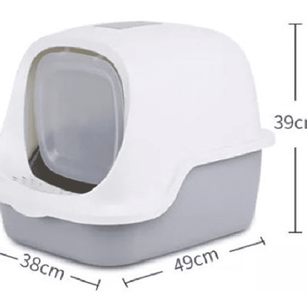 Baño Arenero Para Gatos Color Aguamarina/celeste + Pala Color Gris 3