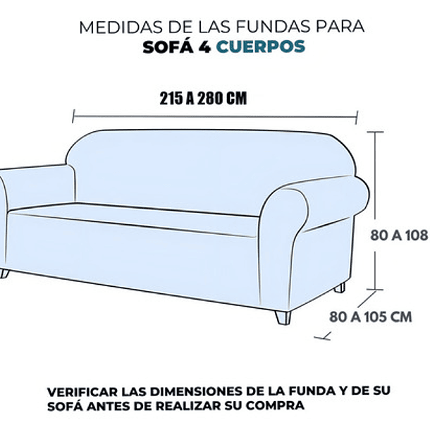 Funda Cubre Sofá Protectora Premium Cuadrille 4 Cuerpos Color Bordó C&c Elastic Sofa Cover 4
