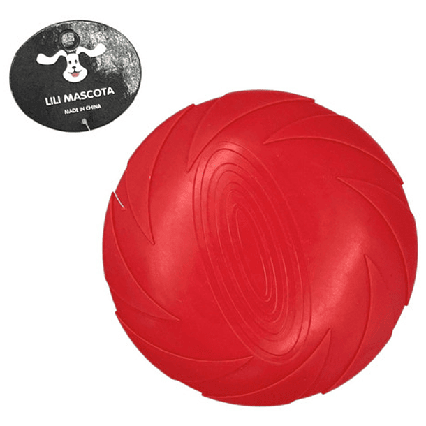 Juguete Frisbee Disco De Goma Diversión Para Perro Mascota Color Azul 3