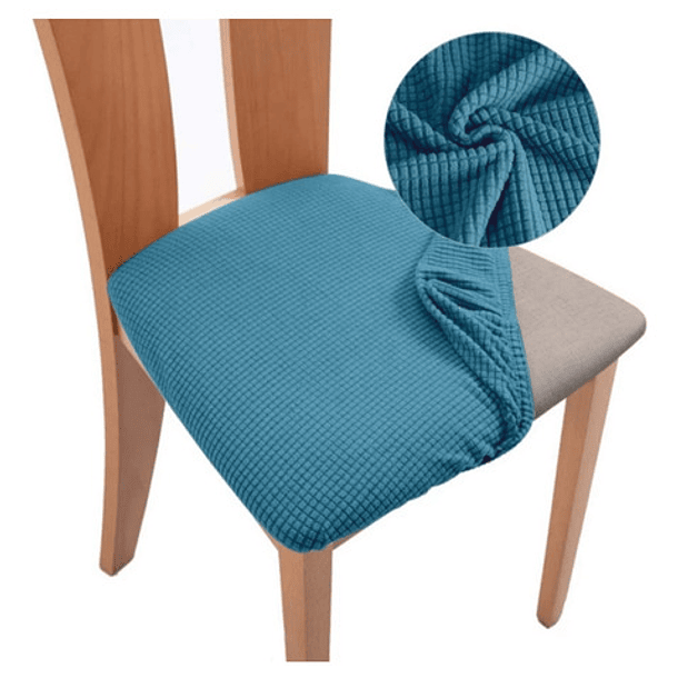 Pack De 6 Fundas Cubre Asiento Para Sillas De Tela Cuadrille 5