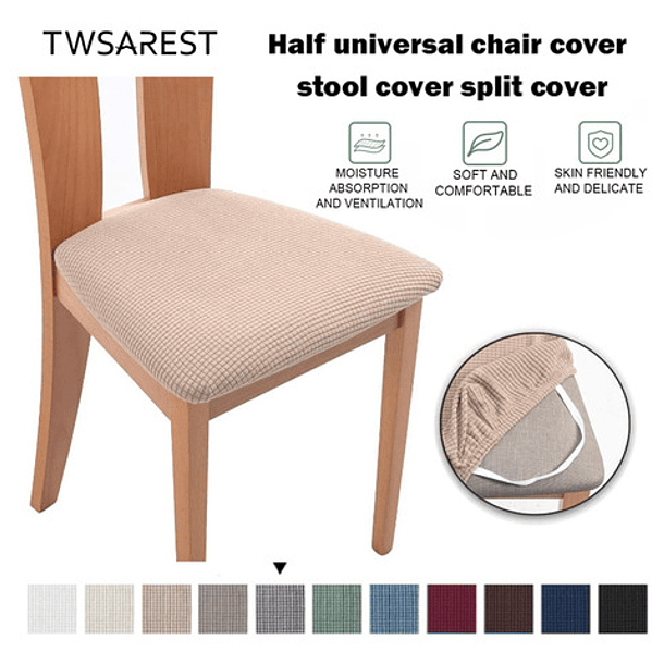Pack De 6 Fundas Cubre Asiento Para Sillas De Tela Cuadrille 15