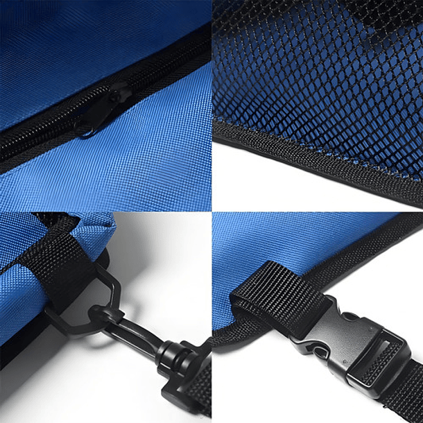 Bolsa De Asiento Portatil Viaje Auto Perro Roro Transportador Para Mascotas Azul 5