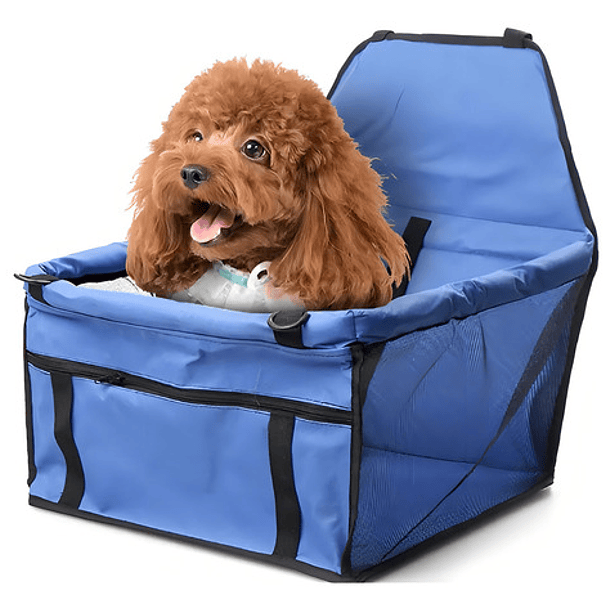 Bolsa De Asiento Portatil Viaje Auto Perro Roro Transportador Para Mascotas Azul 6