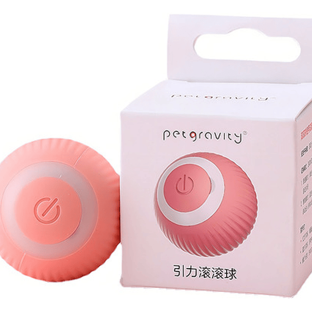 Pelota De Juguete Inteligente Para Gatos, Giratoria, Interac Color Rosa 1