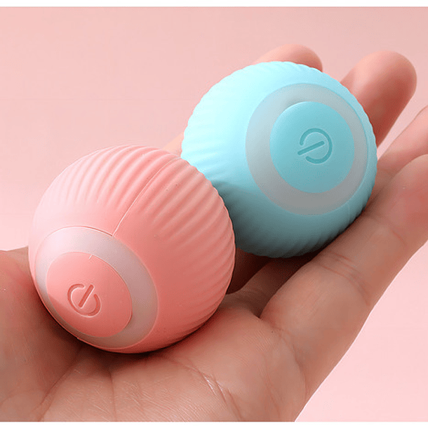 Pelota De Juguete Inteligente Para Gatos, Giratoria, Interac Color Rosa 3