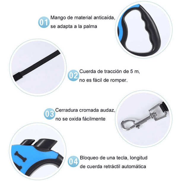 5m Mascota Correa Correa Retractil Perro Correa Para Gato 3