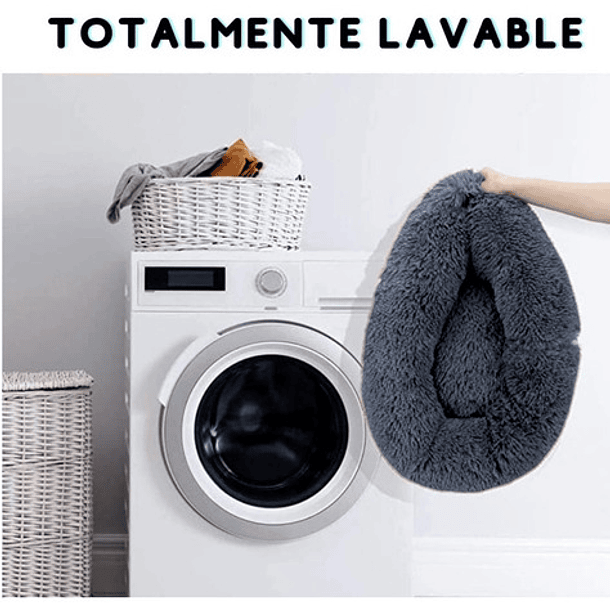 Cama Tipo Dona Antiestres Para Mascotas Perros Gatos Chica C Color Gris 3