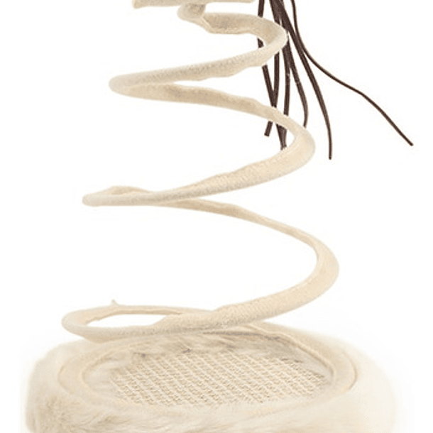 Juguete Para Gato Ratón Con Resorte / Mundo Mascota Color Beige