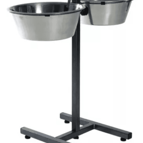 Comedero 25cm Elevado Ajustable Perros Altura Regulable 1