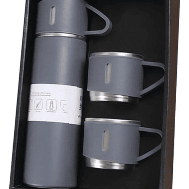 Set Termo Vaso Termico Portátil Vasos Termicos Cafe + 3tazas 2