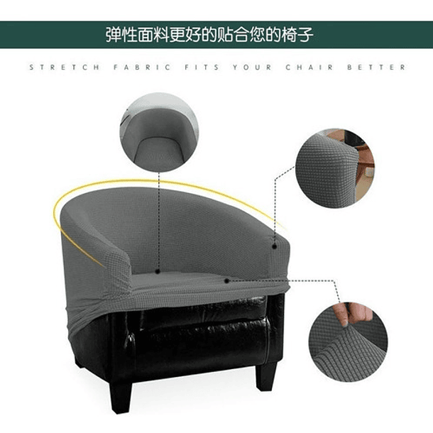 Funda De Poltrona Cuadrille Texturizada Premium Color Beige 7