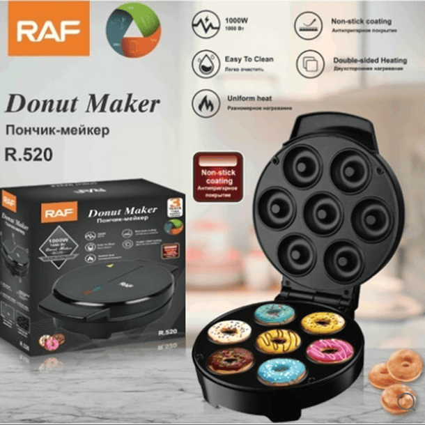 Maquina De Donuts Raf Donut Maker Premium Color Negro 4