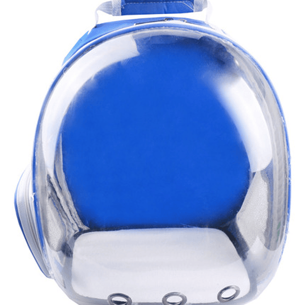 Mochila Bolso Transporte Transparente Mascotas Perros Gatos Color Azul 6