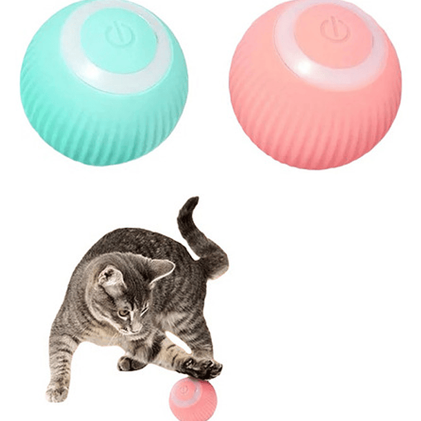 Pelota Interactiva, Giratoria, Recargable, Para Mascotas, Perros, Gatos, Usb, Color Azul 1