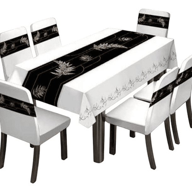 Set De Mantel Y 6 Fundas De Sillas Con El Mismo Diseño 11