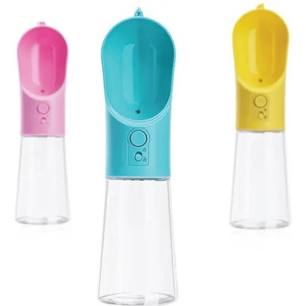 Bebedero Portátil De Botella Para Perros Mascota Agua Viajes Color Azul 5