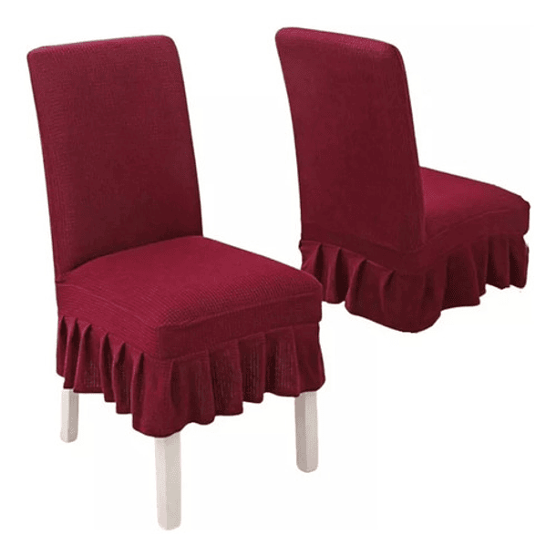 Pack De 6 Fundas Cubre Sillas De Tela Elasticada Cuadrille 11