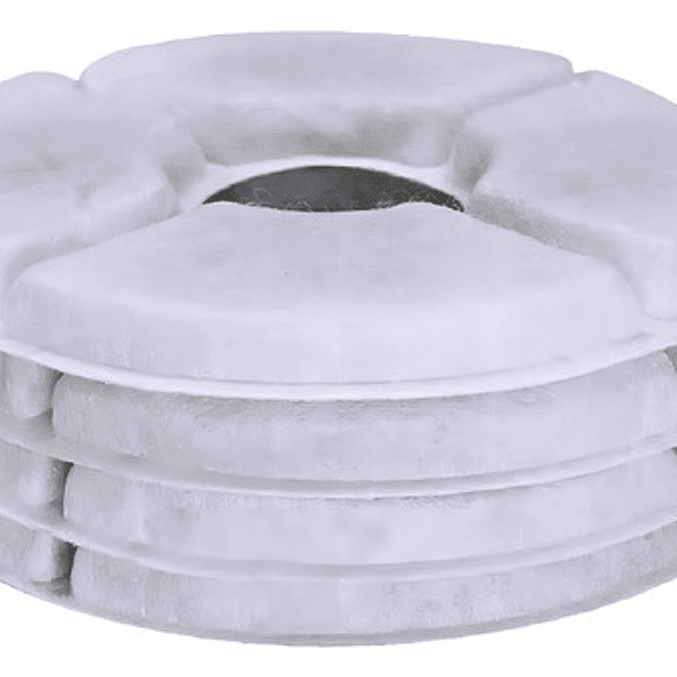 X4 Filtro Bebedero Fuente De Agua Eléctrico Gato Perro Redon Color Blanco 6