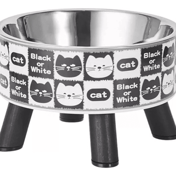Cuenco Elevado Comida Acero Inoxidable Diseño Para Mascotas 1