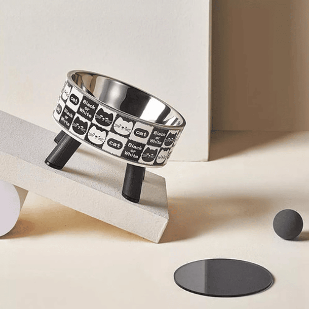 Cuenco Elevado Comida Acero Inoxidable Diseño Para Mascotas 2