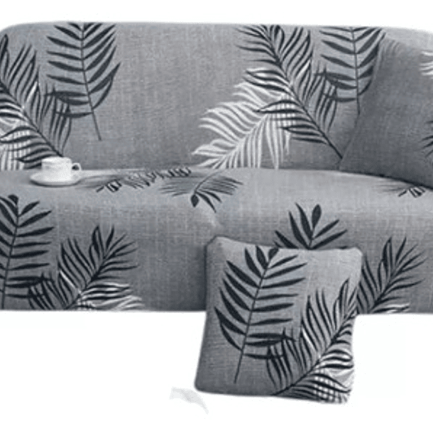 Funda Cubre Sillon De 3 Cuerpos Elasticacada Lisa Con Diseño 4