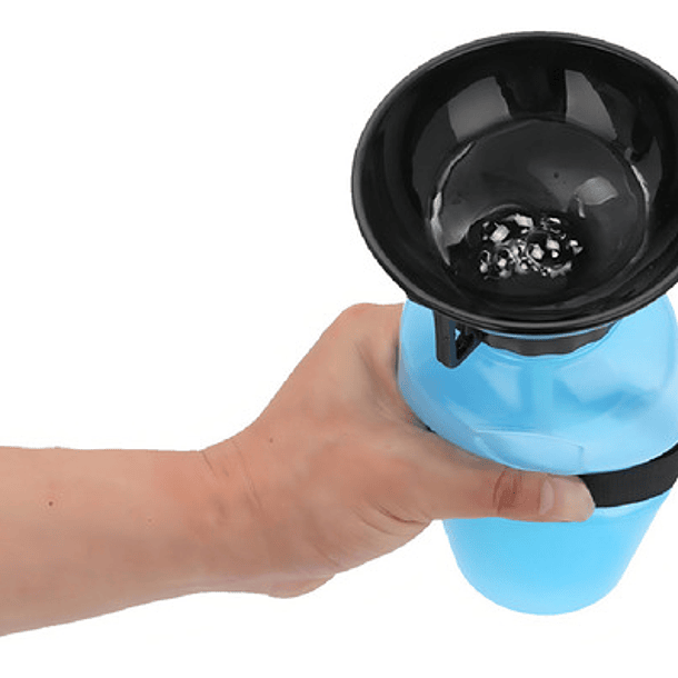 Dispensador Agua 500ml Botella Portátil Mascota Perro Gato Color Azul 2