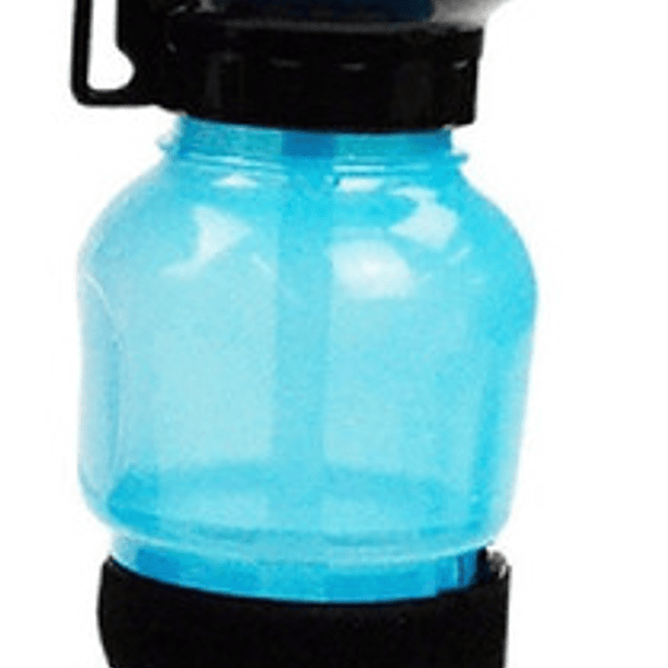Dispensador Agua 500ml Botella Portátil Mascota Perro Gato Color Azul 7