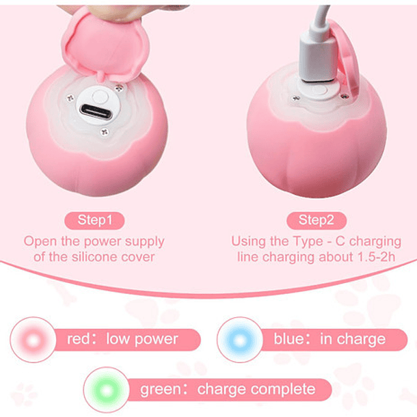3 Bolas Inteligentes Para Gatos Recargables Por Usb Con Luz 2