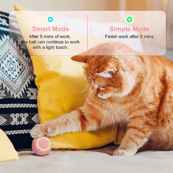 3 Bolas Inteligentes Para Gatos Recargables Por Usb Con Luz 3
