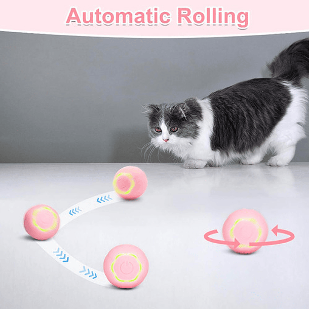3 Bolas Inteligentes Para Gatos Recargables Por Usb Con Luz 5