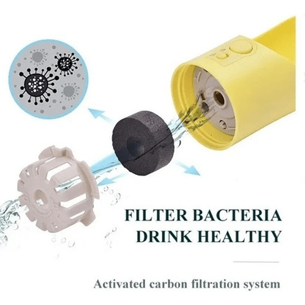 Botella De Agua Bebedero Portatil Para Perros Y Gatos Color Azul 3