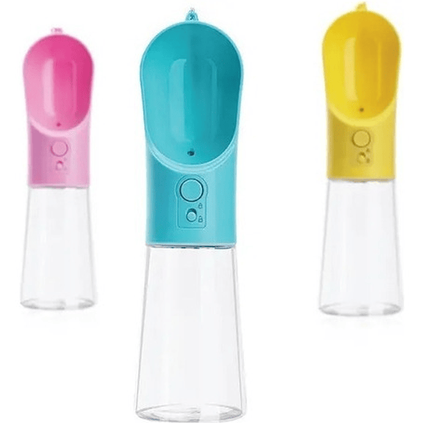 Botella De Agua Bebedero Portatil Para Perros Y Gatos Color Azul 4