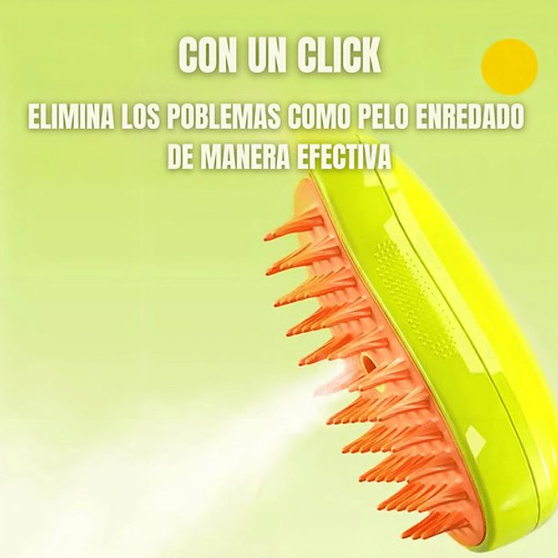 Cepillo Vapor Para Gatos 3 En 1 Recargable Color Verde 7