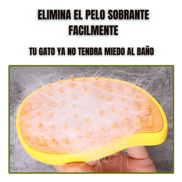 Cepillo Vapor Para Gatos 3 En 1 Recargable Color Verde 8