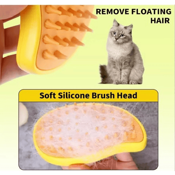 Cepillo Vapor Para Gatos 3 En 1 Recargable Color Verde 10