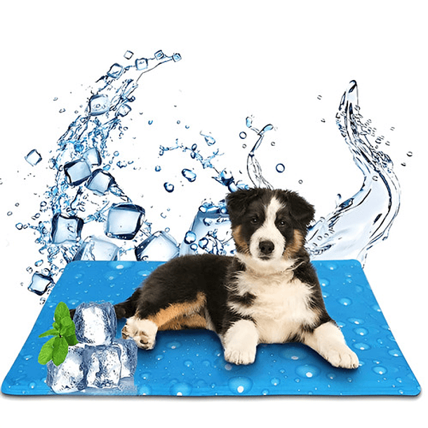 Manta Refrigerante Perro Refrescante Cama Para Perros Grande Color Azul Diseño Gota 1