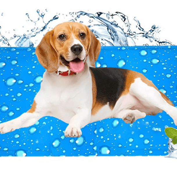 Manta Refrigerante Perro Refrescante Cama Para Perros Grande Color Azul Diseño Gota 3