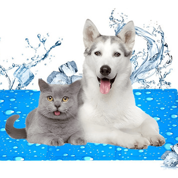 Manta Refrigerante Perro Refrescante Cama Para Perros Grande Color Azul Diseño Gota 5