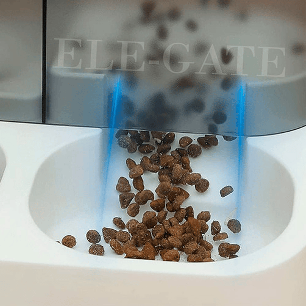 Dispensador De Agua Y Alimento Ele-gate Mascota Comedero Automatico Cor Branco 1l 7