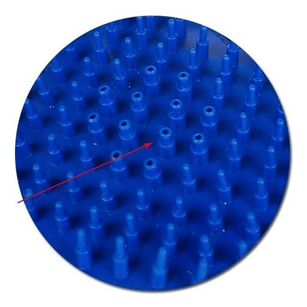 Guante Esponja Con Manguera Masajeador Para Baño De Mascotas Color Azul 10